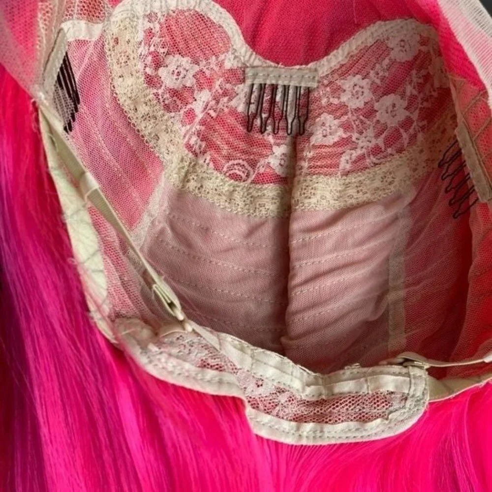Pink Wig,Hot Pink Hair Wigs